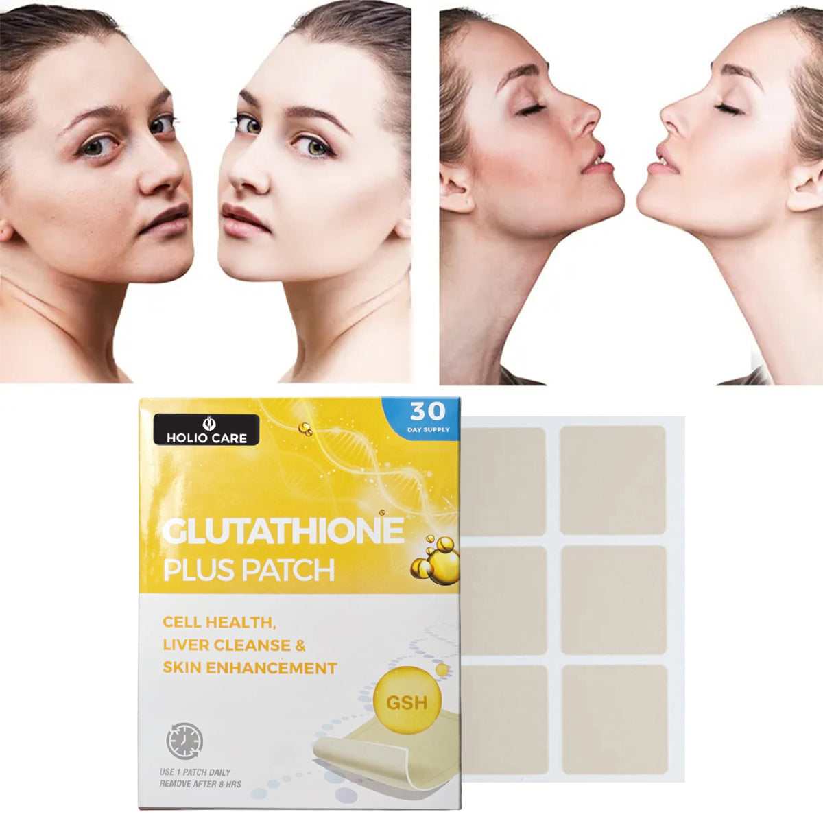 Glutathione Patch – Natural Daily Support for Energy, Focus, and Vitality for Men & Women (30-Day Supply)