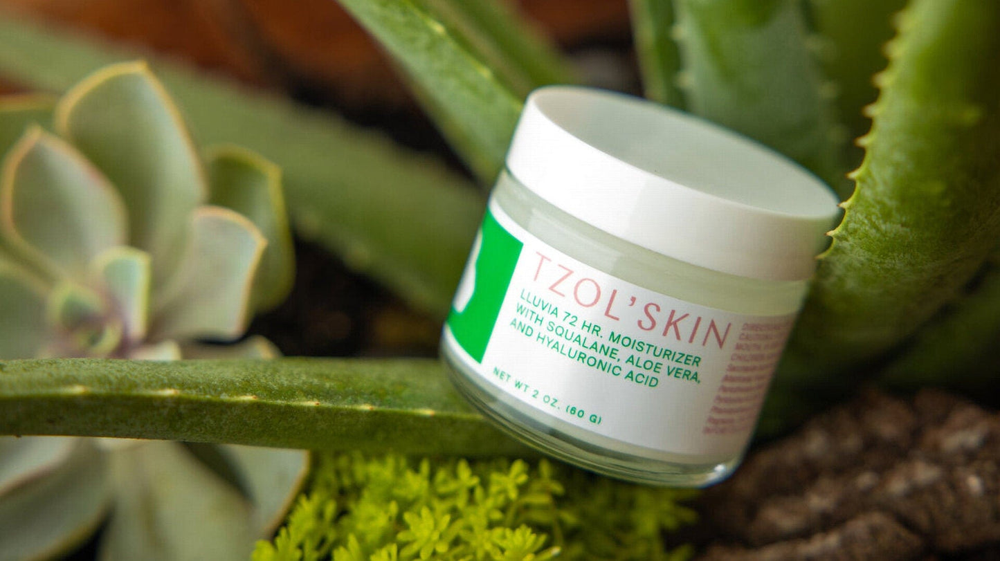 Lluvia 72HR Moisturizer with Squalane, Aloe Vera, and hyaluronic acid.