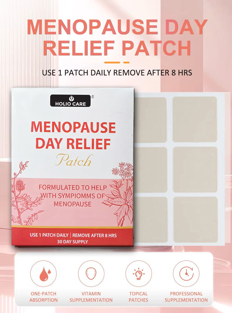 Menopause Relief Patch – Natural Daily Vitamin Support for Hot Flashes, Night Sweats, Mood Swings & Hormonal Balance (30-Day Supply)