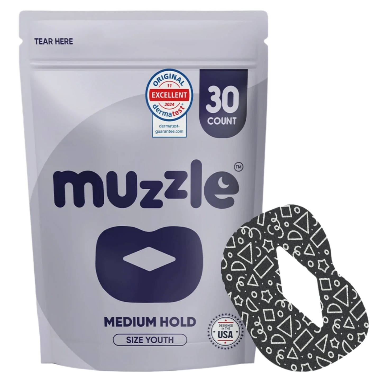 Muzzle® Mouth Tape For Youth (Medium Hold)