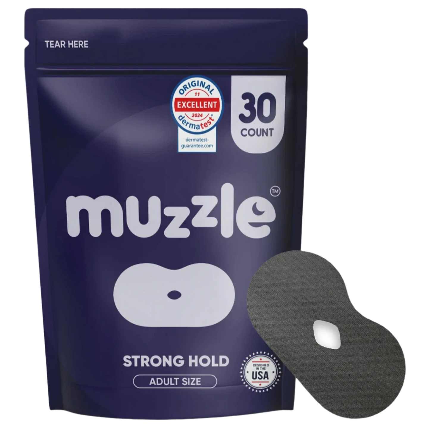 Muzzle® Mouth Tape for Adults (Strong Hold)