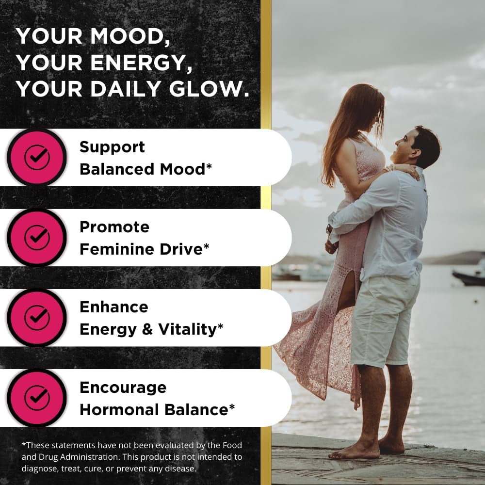 UNALTERED Hormone Balance & Mood Support for Women - Naturally Supports Hormonal Balance & Energy with Tribulus Terrestris & Red Maca Root Extract - Dietary Supplement - 90 Vegan Capsules