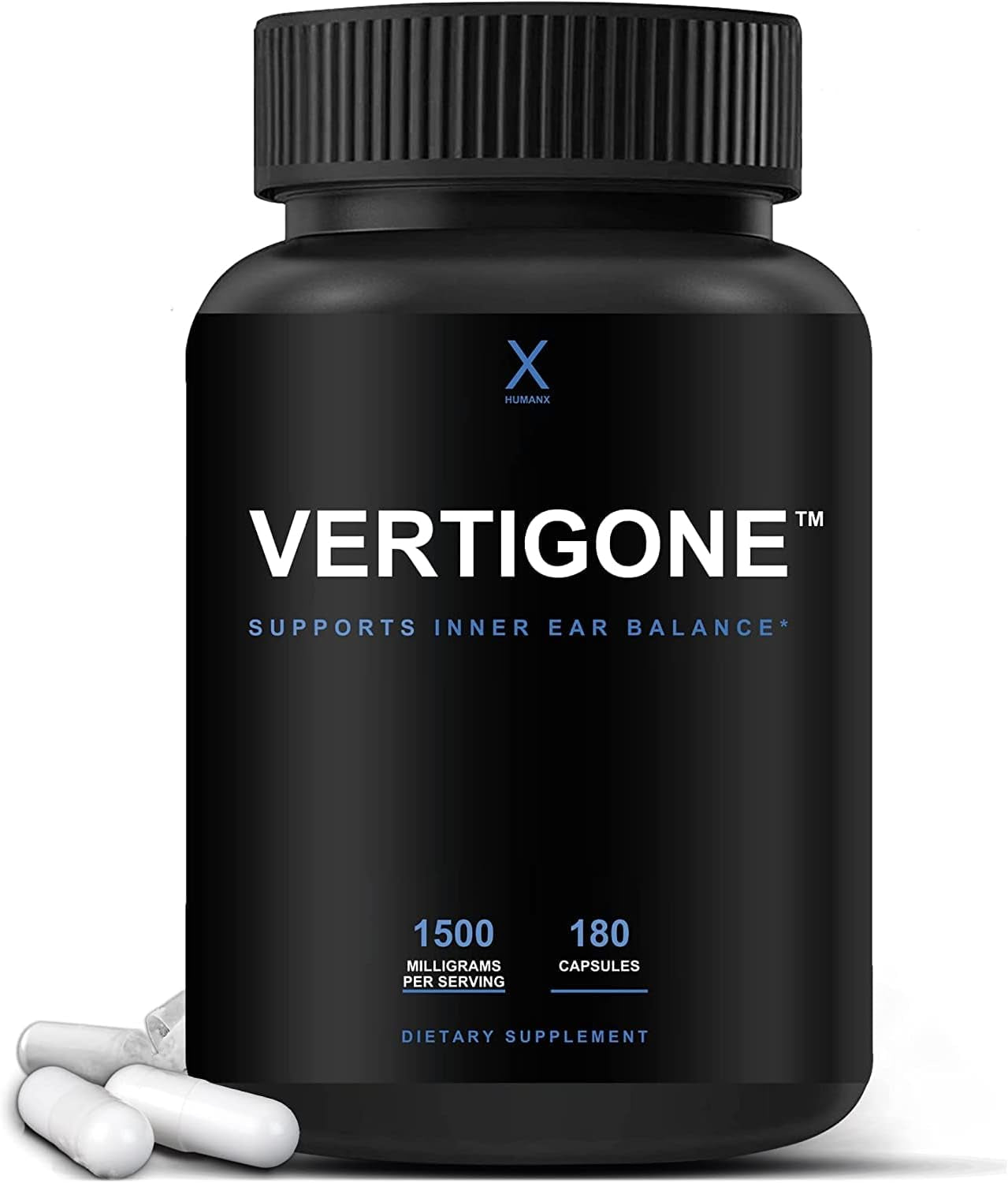 HUMANX Vertigone - Vertigo Relief - Time-Tested Ingredients - Ancient Natural Inner Ear Balance Supplement - Relieves Dizziness, Nausea, Spinning & Swaying Sensations - Non GMO - Dizzy Aid Pills