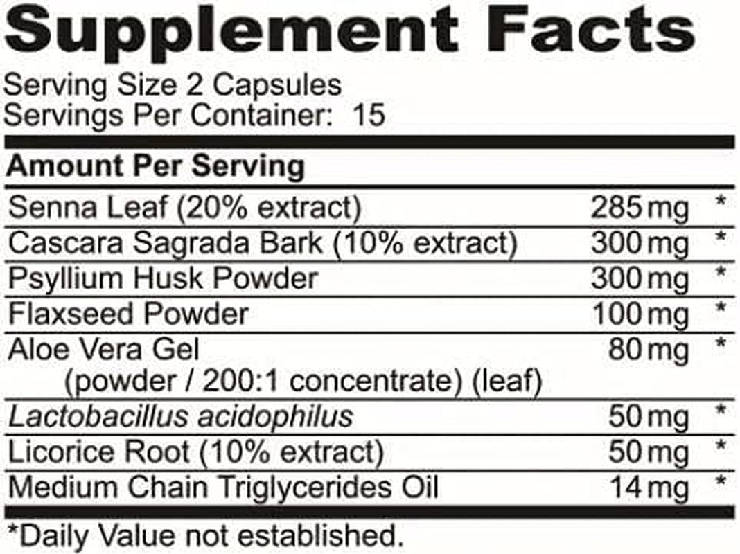 Research Labs 15 Day Colon Cleanse & Detox for Less Bloat Flat Tummy W/Probiotics - 2 Fer 1 - Constipation Relief - Flushes Toxins, Boosts Energy. Clinically Researched Safe and Effective Formula