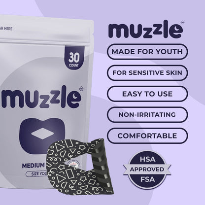 Muzzle® Mouth Tape For Youth (Medium Hold)