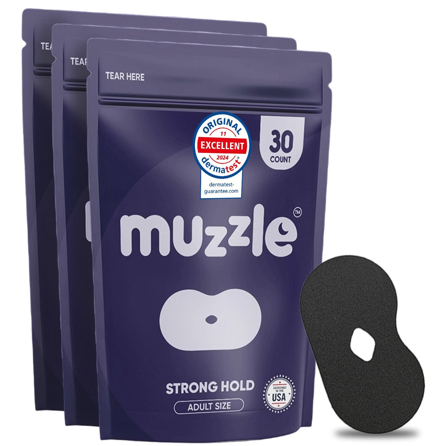 Muzzle® Mouth Tape for Adults (Strong Hold)
