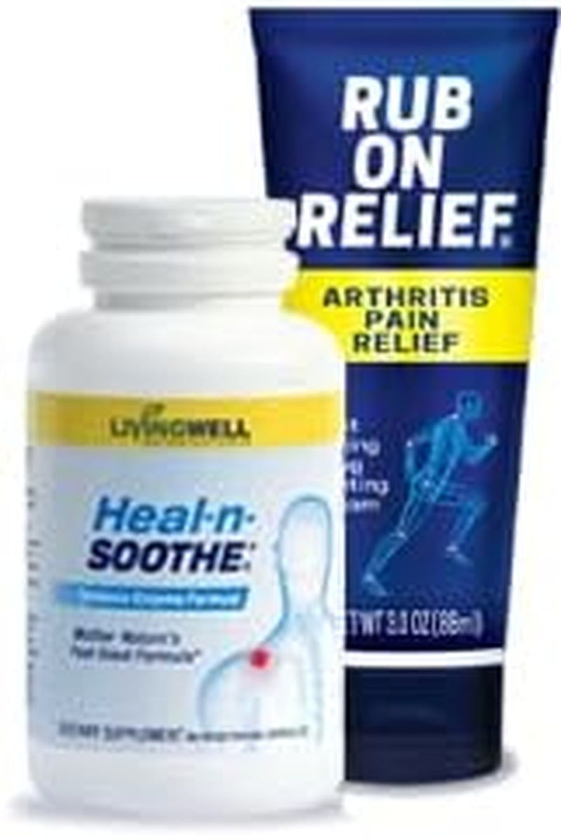 HEAL-N-SOOTHE Rub on Relief, Joint Support Bundle (1 Bottle, 1 Tube)