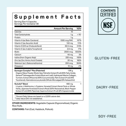 Nutrafol Women'S Balance Hair Growth Supplements, Ages 45 and Up, Clinically Proven for Visibly Thicker Hair and Scalp Coverage in 3-6 Months, Dermatologist Recommended - 1 Month Supply Refill Pouch