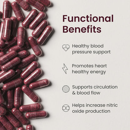 Humann Superbeets Beet Root Capsules Quick Release 1000Mg, Helps Support Nitric Oxide Production, Blood Pressure, Heart Health, Contains Non-Gmo Beetroot Powder, Studied Antioxidants 90 Count