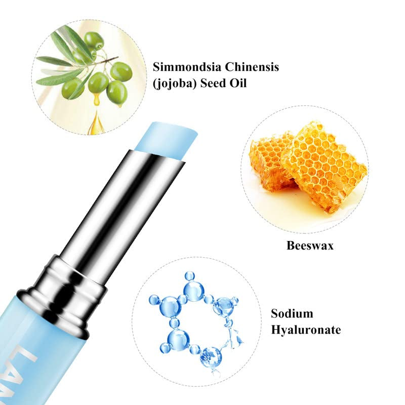 LANBENA Hyaluronic Acid Lip Balm Moisturizing Lips Reduce Fine Lines Relieve Dryness Long-Lasting Protection Nourishing Lip Care (1.8G / 0.06 Fl Oz) - Free & Fast Delivery