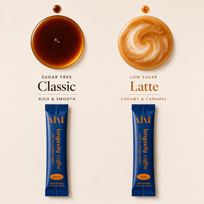 Vivi Longevity Coffee+ | Organic Instant Coffee with NAD+ Precursors, Collagen &amp; Antioxidants