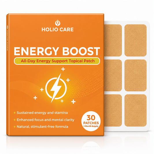 Holio Care Energy Boost Patch — Daily Transdermal Support for Focus, Stamina & Vitality | Natural, Sugar-Free (30-Day Supply)