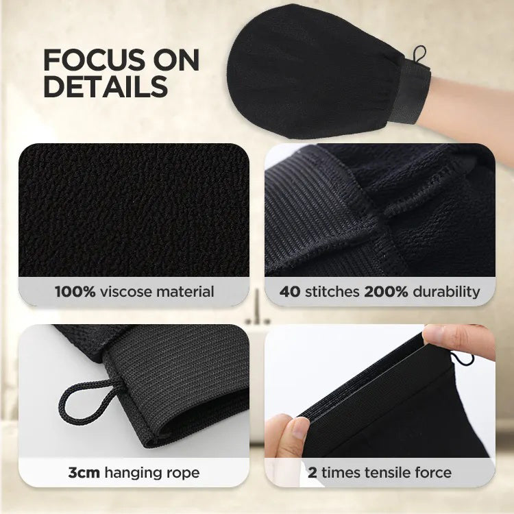100% Natural Korean Viscose Exfoliating Glove – Deep-Cleansing Body Mitt for Skin Brightening, Smoothing & Whitening | Eco-Friendly & Reusable