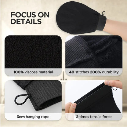 100% Natural Korean Viscose Exfoliating Glove – Deep-Cleansing Body Mitt for Skin Brightening, Smoothing & Whitening | Eco-Friendly & Reusable