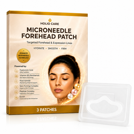 Holio Care Microneedle Forehead Patch – Advanced Forehead Wrinkle Patch with Hyaluronic Acid, Vitamin B5, Niacinamide & Pepti