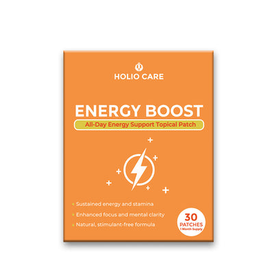 Holio Care Energy Boost Patch — Daily Transdermal Support for Focus, Stamina & Vitality | Natural, Sugar-Free (30-Day Supply)
