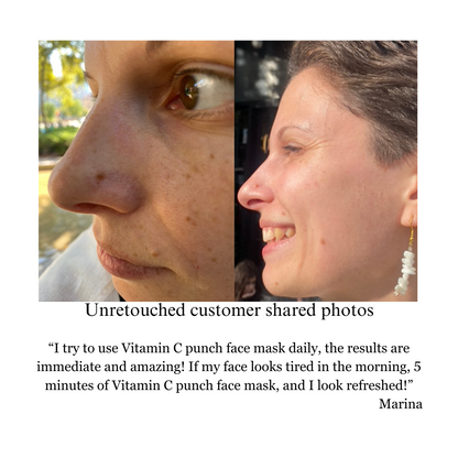 Vitamin C Punch,IMMEDIATE BRIGHTENING FACE MASK,  pH balanced formula
