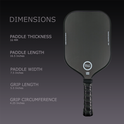 Titan Pro Control | 16MM | T700 Titan Carbon Friction Surface | Textured Surface | Black