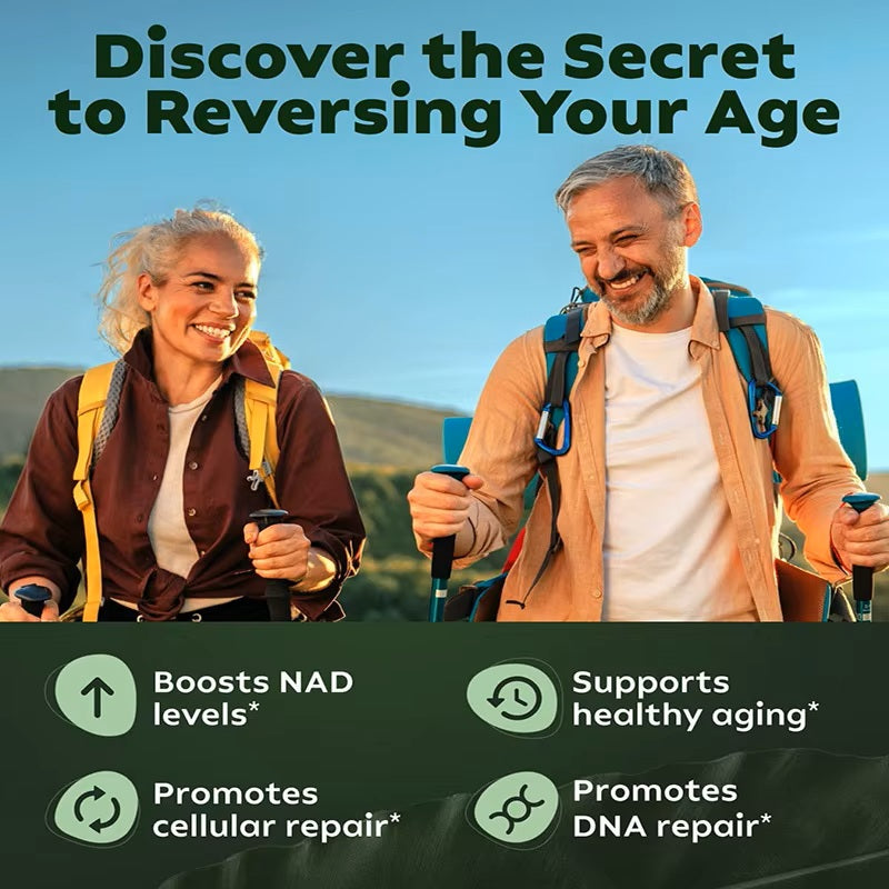 vtamino NAD+ Booster Capsules – Daily Antioxidant Support with Nicotinamide Riboside, Resveratrol &amp; Quercetin for Skin Brightening &amp; Cellular Renewal