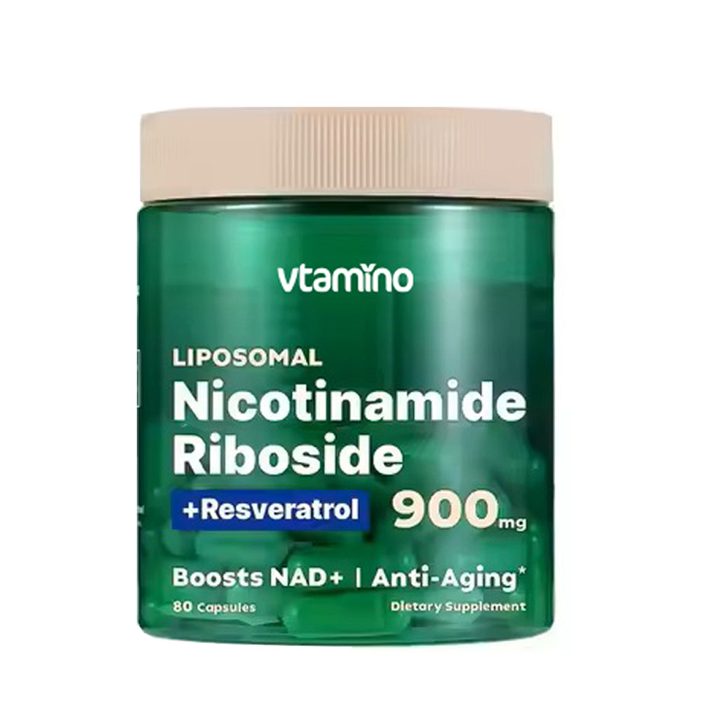 vtamino NAD+ Booster Capsules – Daily Antioxidant Support with Nicotinamide Riboside, Resveratrol &amp; Quercetin for Skin Brightening &amp; Cellular Renewal