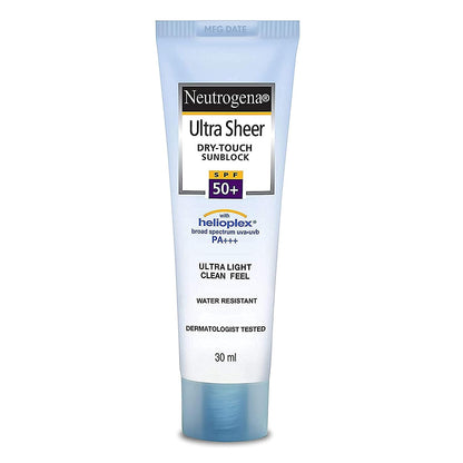 2 LOT X Neutrogena Ultrasheer Dry-Touch Sunblock SPF 50+ - (30 Ml)