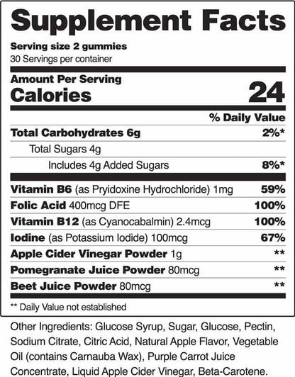 Apple Cider Vinegar Gummies - 6 Month Supply