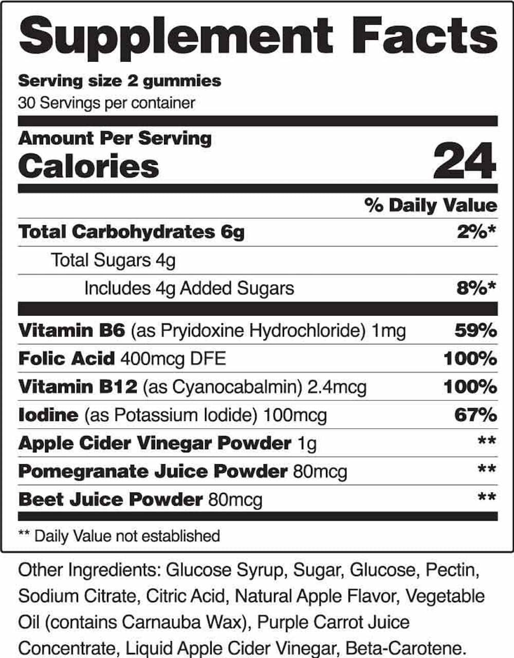 Apple Cider Vinegar Gummies - 3 Month Supply