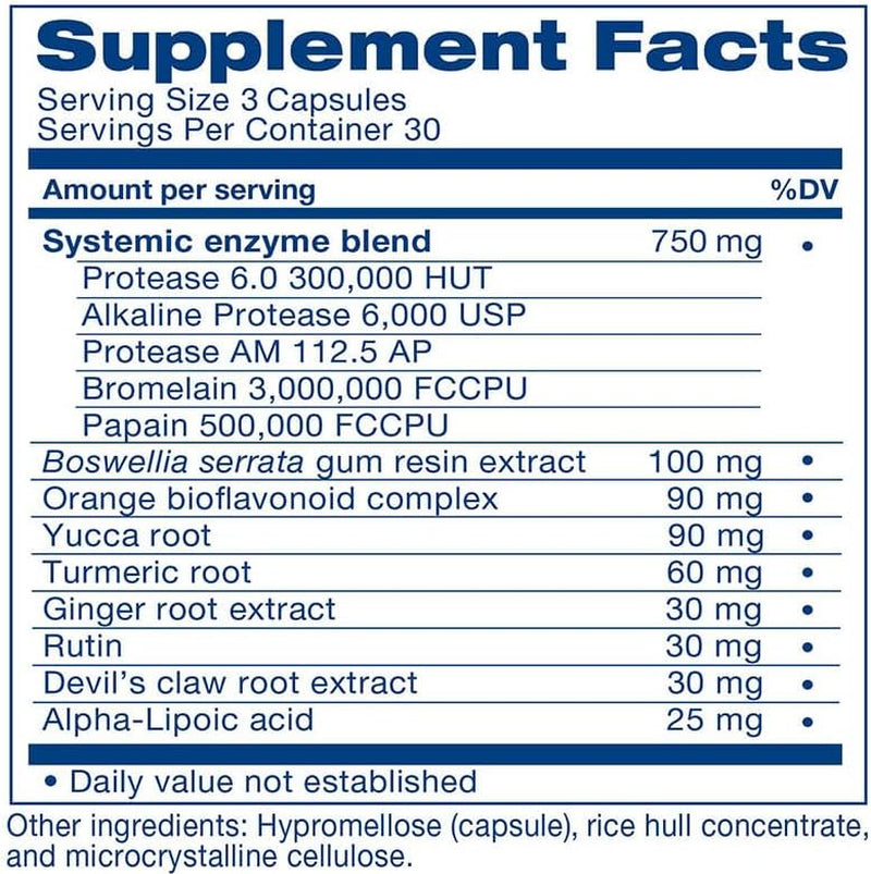 HEAL-N-SOOTHE Proteolytic Enzymes - Natural Joint Support Supplement - Unique Blend of Bromelain, Papain, Boswellia, and Turmeric - 2Pk - 90 Count Bottles
