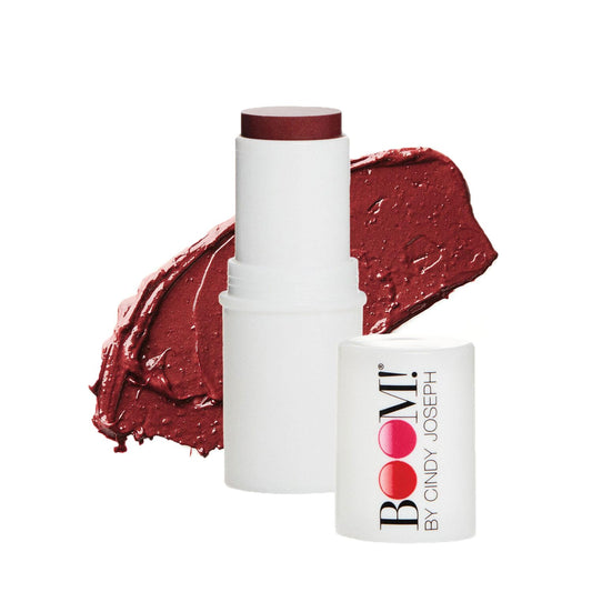 BOOM! by Cindy Joseph Boomstick Berry - All-In-One Cream Blush for Cheeks, Eyes & Lips - Long-Wearing, Blendable Makeup Blush Stick for Mature Skin - Cruelty-Free Lip Cheek Tint with Skincare Benefits