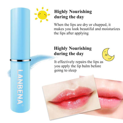 LANBENA Hyaluronic Acid Lip Balm Moisturizing Lips Reduce Fine Lines Relieve Dryness Long-Lasting Protection Nourishing Lip Care (1.8G / 0.06 Fl Oz) - Free & Fast Delivery