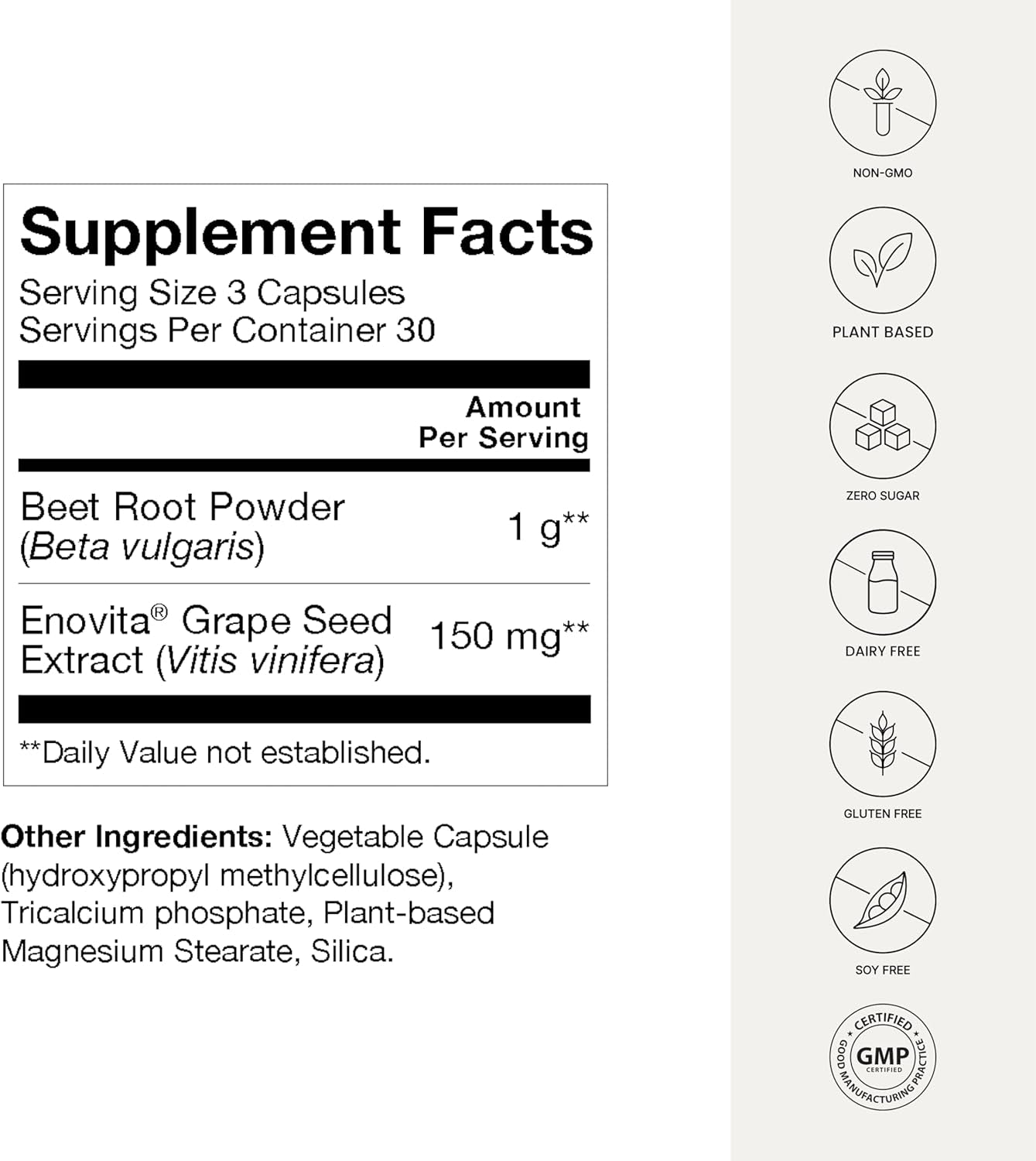 Humann Superbeets Beet Root Capsules Quick Release 1000Mg, Helps Support Nitric Oxide Production, Blood Pressure, Heart Health, Contains Non-Gmo Beetroot Powder, Studied Antioxidants 90 Count