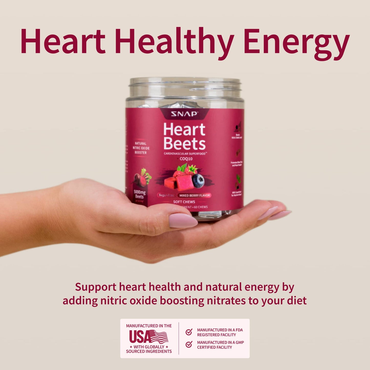 Heart Beets Chews - Buy 3, Get 2 FREE!