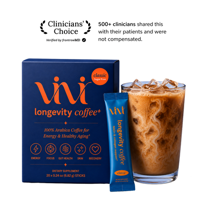 Vivi Longevity Coffee+ | Organic Instant Coffee with NAD+ Precursors, Collagen &amp; Antioxidants