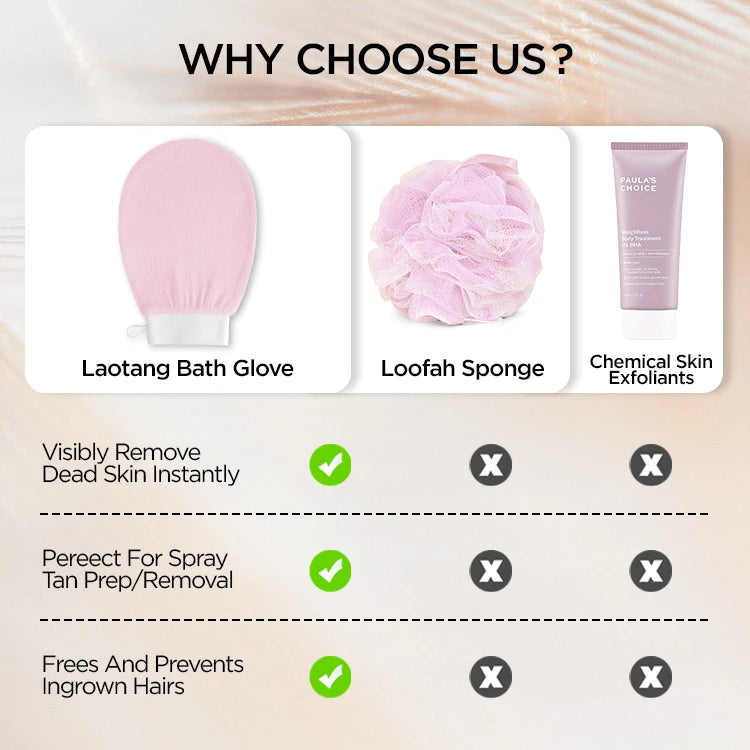 100% Natural Korean Viscose Exfoliating Glove – Deep-Cleansing Body Mitt for Skin Brightening, Smoothing & Whitening | Eco-Friendly & Reusable