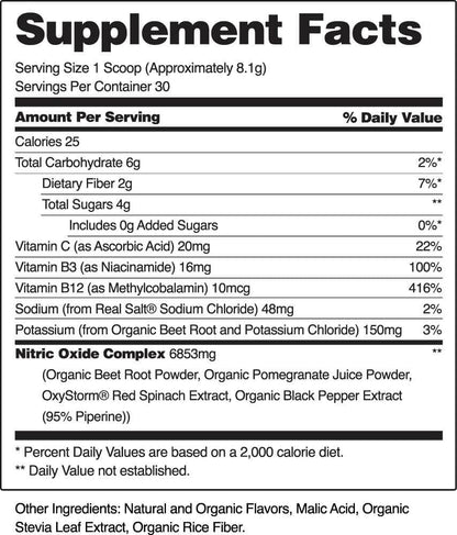 Nitric Oxide Organic Beets - Original Berry Flavor - 3 Month Supply