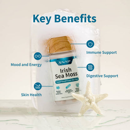 Irish Sea Moss with Iodine Energy Support - Buy 3, Get 2 FREE!